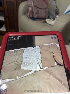 Men's Cargo Shorts - Tan / Khaki / Light Gray